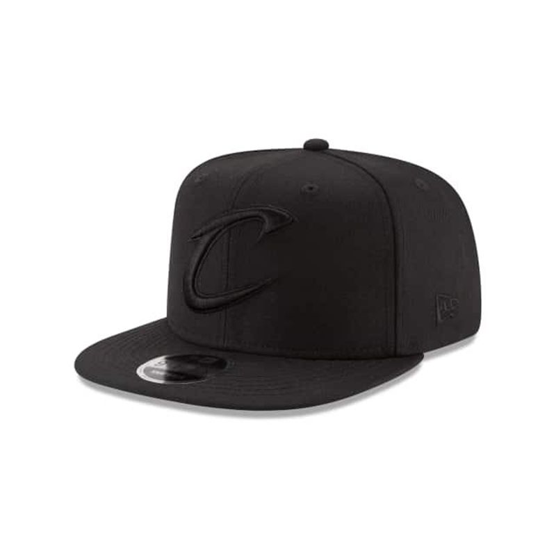 NBA Cleveland Cavaliers Black On Black High Crown 9Fifty Snapback (PET2211) - Black New Era Caps